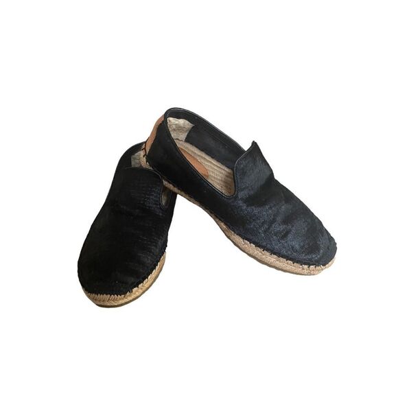 UGG Shoes - Ugg Black Calf Hair Sandrinne Espadrilles Flats Sz 7​​​​​